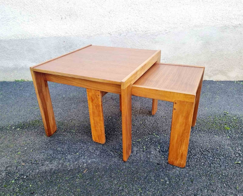 Italian Nesting Tables Model 777 by Afra & Tobia Scarpa for Cassina, Italy 60s